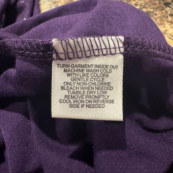 NWT French Laundry Womens Tank Top Button Up Metallic Collared Purple 22/24 GE - Picture 4 of 5